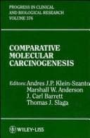 Tapa de Comparative molecular carcinogenesis