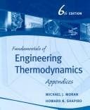 Tapa de Appendices [to] Fundamentals of engineering thermodynamics, 6th edition