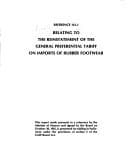 Tapa de Relating to the reinstatement of the general preferential tariff on imports of rubber footwear