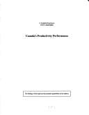 Tapa de Canada's productivity performance