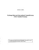 Tapa de Exchange rates and international competitiveness of the Canadian economy