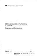 Tapa de Energy conservation in Canada