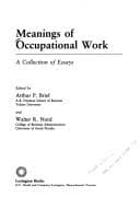 Tapa de Meanings of occupational work