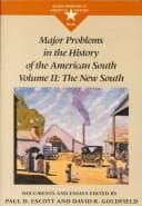 Tapa de Major Problems in the History of the American South