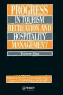 Tapa de Progress in tourism, recreation and hospitality management