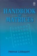 Tapa de Handbook of matrices