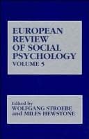 Tapa de European Review of Social Psychology, Volume 5