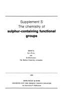 Tapa de The Chemistry of sulphur-containing functional groups
