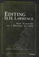 Tapa de Editing D. H. Lawrence