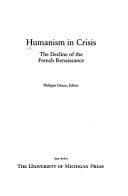 Tapa de Humanism in crisis
