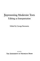 Tapa de Representing modernist texts