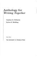 Tapa de Anthology for Writing Together