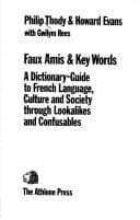 Tapa de Faux Amis and Key Words