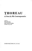 Tapa de Thoreau As Seen by His Contemporaries