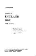 Tapa de Politics in England