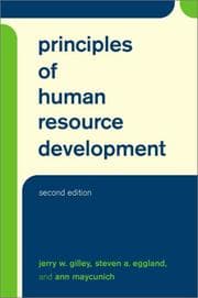 Tapa de Principles of Human Resource Development