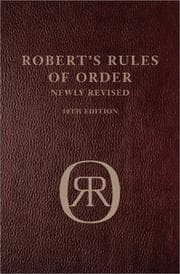 Tapa de Robert's Rules of Order Newly Revised