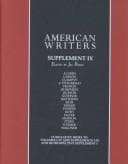 Tapa de American Writers - Supplement IX (American Writers)