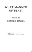Tapa de What manner of beast
