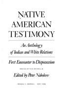 Tapa de Native American Testimony: An Anthology of Indian and White Relations
