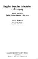 Tapa de English popular education, 1780-1975