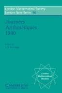 Tapa de Journées Arithmétiques 1980