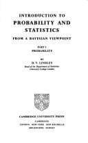 Tapa de Introduction to probability and statistics from a Bayesian viewpoint