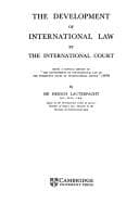 Tapa de The development of international law by the International Court