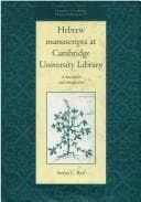 Tapa de Hebrew Manuscripts at Cambridge University Library