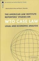 Tapa de The American Law Institute reporters' studies on WTO case law