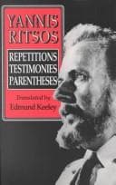 Tapa de Yannis Ritsos