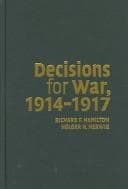 Tapa de Decisions for War, 19141917