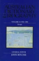 Tapa de Australian Dictionary of Biography Volume 14