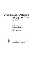 Tapa de Australian Defense Policy for the Nineteen Hundred and Eighties
