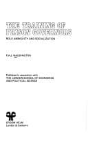 Tapa de The training of prison governors