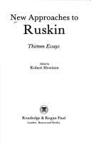 Tapa de New Approaches to Ruskin