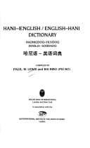 Tapa de Hani-English/English-Hani dictionary