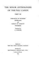 Tapa de The minor anthologies of the Pali Canon