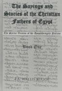 Tapa de Sayings and stories of Christian fathers of Egypt : the paradise of the holy fathers