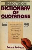 Tapa de Routledge Dictionary of Quotations