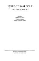 Tapa de Horace Walpole (The Critical Heritage Series)