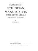 Tapa de British Library Catalogue of Ethiopian Manuscripts Acquired Since 1877