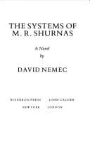 Tapa de The Systems of Monsieur Shurnas