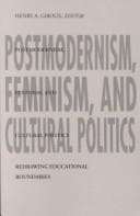 Tapa de Postmodernism, Feminism, and Cultural Politics