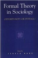 Tapa de Formal Theory in Sociology