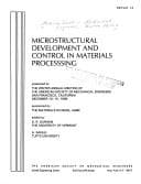 Tapa de Microstructural Development and Control in Materials Processing/MD Vol 14/H00560 (MD)
