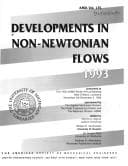 Tapa de Developments in non-Newtonian flows, 1993