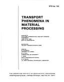 Tapa de Transport phenomena in material processing