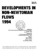 Tapa de Developments in non-Newtonian flows 1994