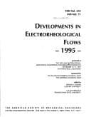 Tapa de Developments in electrorheological flows, 1995